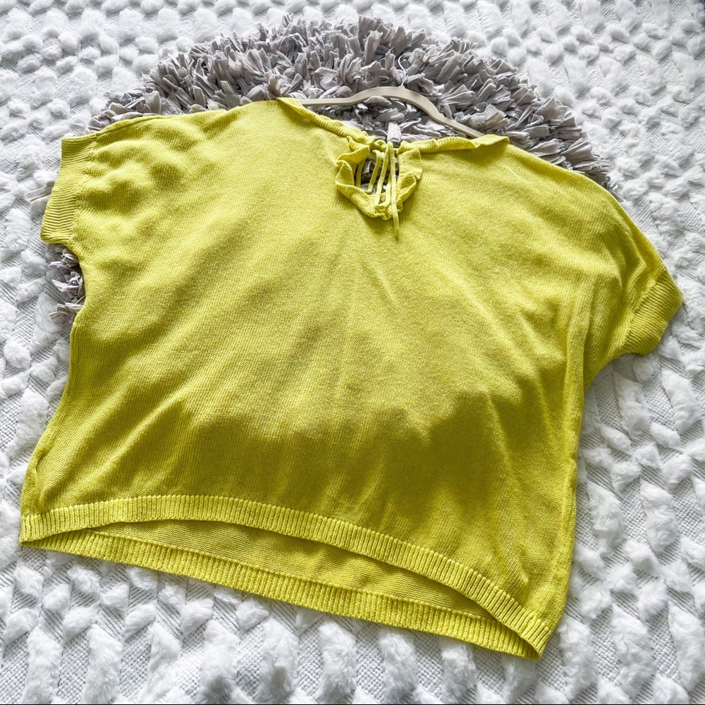 Anthropologie Moth Addie Collar Knit Green Top - Picture 6 of 7